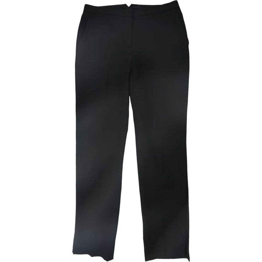 BCBG Womens Solid Straight Leg Casual Pants, Black, 30, DM